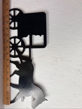 Black Metal Amish Horse & Buggy Wall Art
